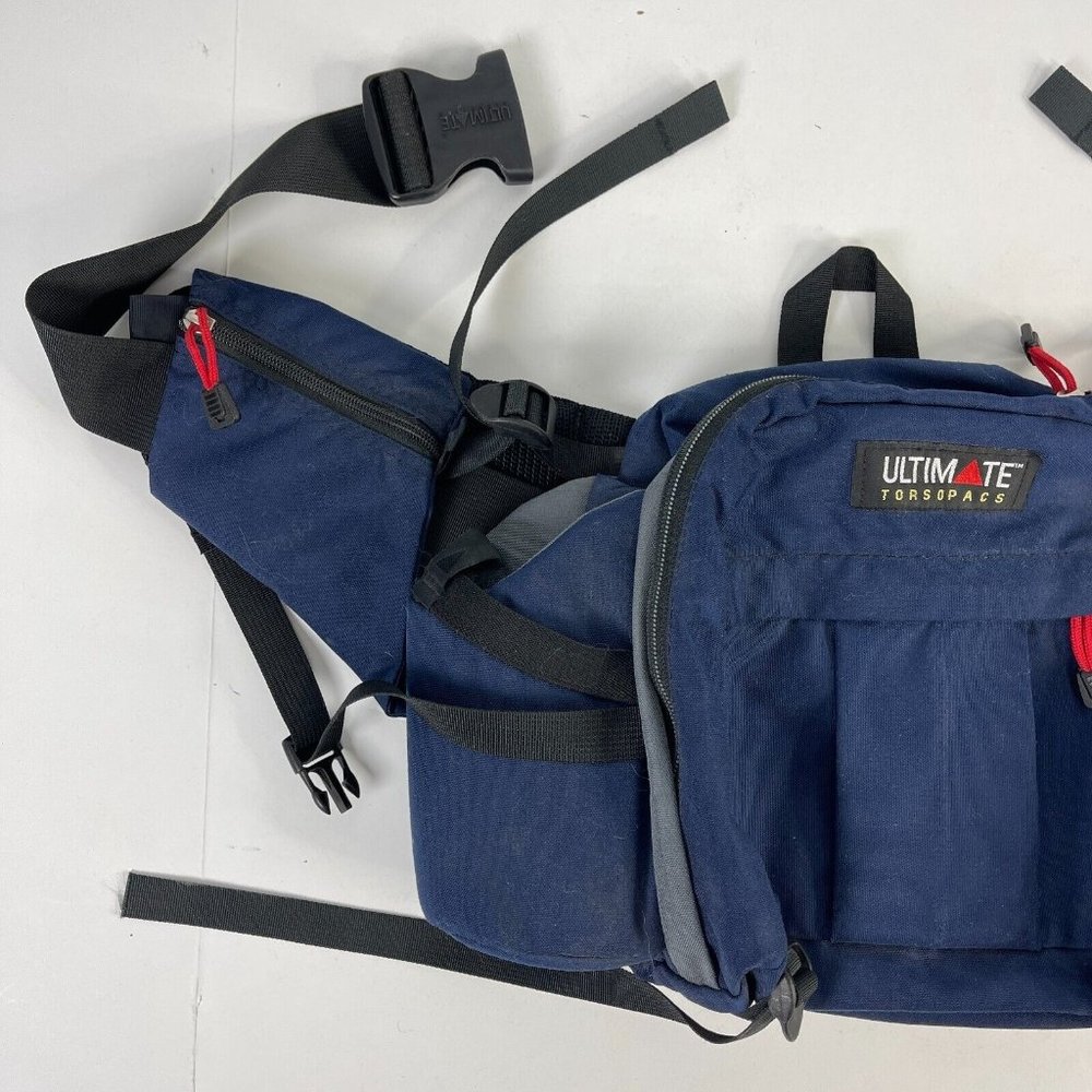 Ultimate Torsopacs Trekker Vtg Rugged Hiking Waist Pack USA Padded Dual Bottle - Picture 4 of 11